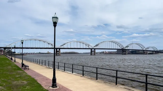 Centennial Bridge from the Davenport riverfront