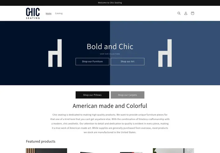 Chic Seating website